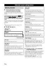 Предварительный просмотр 78 страницы Yamaha RX V3900 - AV Network Receiver Owner'S Manual