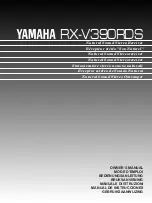 Preview for 1 page of Yamaha RX-V390RDS Owner'S Manual