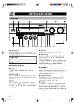 Preview for 6 page of Yamaha RX-V396 Owner'S Manual