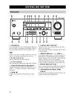 Preview for 8 page of Yamaha RX-V457 Owner'S Manual