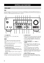 Preview for 8 page of Yamaha RX-V459 - AV Receiver - 6.1 Channel Owner'S Manual