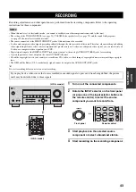 Preview for 47 page of Yamaha RX-V459 - AV Receiver - 6.1 Channel Owner'S Manual