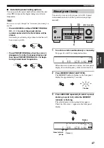 Preview for 51 page of Yamaha RX-V459 - AV Receiver - 6.1 Channel Owner'S Manual