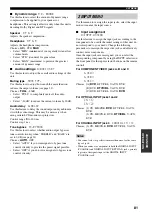 Preview for 85 page of Yamaha RX-V459 - AV Receiver - 6.1 Channel Owner'S Manual