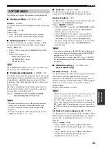 Preview for 87 page of Yamaha RX-V459 - AV Receiver - 6.1 Channel Owner'S Manual