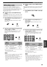 Preview for 93 page of Yamaha RX-V459 - AV Receiver - 6.1 Channel Owner'S Manual