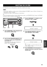 Preview for 95 page of Yamaha RX-V459 - AV Receiver - 6.1 Channel Owner'S Manual