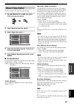 Предварительный просмотр 69 страницы Yamaha RX-V4600 - AV Receiver Owner'S Manual