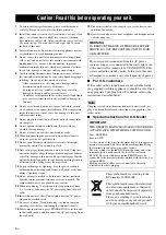 Preview for 2 page of Yamaha RX-V461 - AV Receiver Owner'S Manual