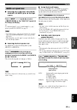 Preview for 35 page of Yamaha RX-V461 - AV Receiver Owner'S Manual