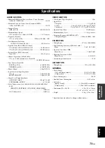 Preview for 75 page of Yamaha RX-V461 - AV Receiver Owner'S Manual