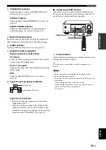 Preview for 25 page of Yamaha RX-V463 Owner'S Manual