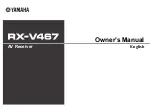 Preview for 1 page of Yamaha RX-V467 Owner'S Manual