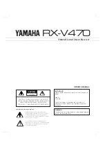 Yamaha RX-V470 Owner'S Manual preview