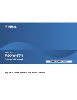 Yamaha RX-V471 Owner'S Manual preview