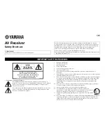 Preview for 92 page of Yamaha RX-V471 Owner'S Manual