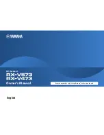 Yamaha RX-V473 Owner'S Manual preview