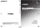 Yamaha RX-V520RDS Owner'S Manual preview