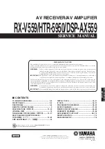 Предварительный просмотр 1 страницы Yamaha RX-V559 Service Manual