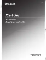 Preview for 1 page of Yamaha RX-V561 Owner'S Manual