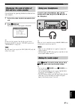 Предварительный просмотр 39 страницы Yamaha RX-V563 - AV Receiver Owner'S Manual