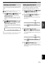 Предварительный просмотр 49 страницы Yamaha RX-V563 - AV Receiver Owner'S Manual