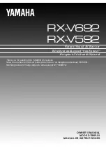 Preview for 1 page of Yamaha RX-V592 Owner'S Manual