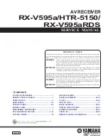 Preview for 1 page of Yamaha RX-V595a Service Manual