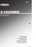 Preview for 1 page of Yamaha RX-V620RDS Owner'S Manual