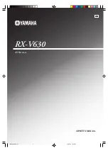 Предварительный просмотр 1 страницы Yamaha RX-V630 Owner'S Manual