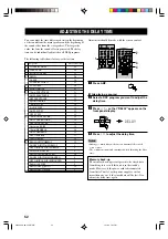 Preview for 54 page of Yamaha RX-V630RDS, DSP-AX630SE Owner'S Manual