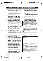 Предварительный просмотр 2 страницы Yamaha RX-V630RDS Owner'S Manual