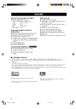 Предварительный просмотр 4 страницы Yamaha RX-V630RDS Owner'S Manual