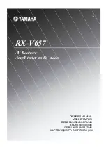 Preview for 1 page of Yamaha RX-V657 - AV Receiver Owner'S Manual