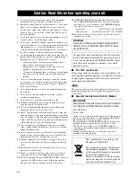 Preview for 2 page of Yamaha RX-V661 Owner'S Manual