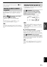 Preview for 47 page of Yamaha RX V663 - AV Receiver Owner'S Manual