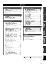 Preview for 3 page of Yamaha RX-V663 Owner'S Manual