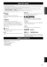 Preview for 7 page of Yamaha RX-V665BL Owner'S Manual