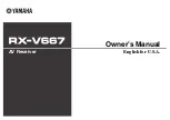 Preview for 1 page of Yamaha RX-V667 Owner'S Manual