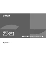 Yamaha RX-V671 Owner'S Manual preview