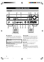 Предварительный просмотр 6 страницы Yamaha RX-V730RDS Owner'S Manual