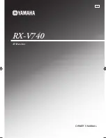 Yamaha RX-V740 Owner'S Manual preview