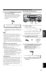 Предварительный просмотр 43 страницы Yamaha RX-V757 Owner'S Manual