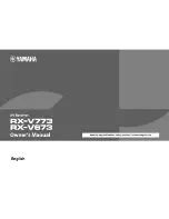 Yamaha RX-V773 Owner'S Manual preview