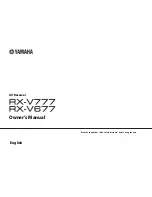 Preview for 1 page of Yamaha RX-V777 Owner'S Manual