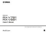 Yamaha RX-V781 Owner'S Manual preview