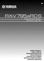 Yamaha RX-V795aRDS Owner'S Manual preview