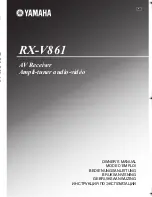 Preview for 1 page of Yamaha RX-V861 Owner'S Manual