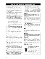 Preview for 2 page of Yamaha RX-V861 Owner'S Manual