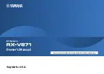 Yamaha RX-V871 Owner'S Manual предпросмотр